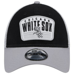 Chicago White Sox Two-Tone Patch 9FORTY Snapback Hat Black