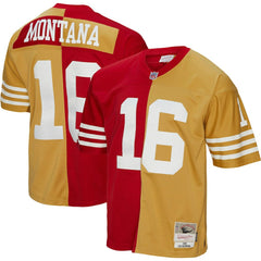 Joe Montana San Francisco 49ers 1990 Split Legacy Replica Jersey - Scarlet/Gold discount