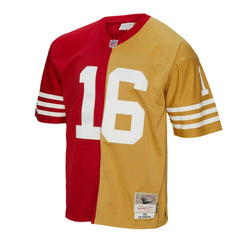 Joe Montana San Francisco 49ers 1990 Split Legacy Replica Jersey - Scarlet/Gold discount