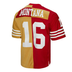 Joe Montana San Francisco 49ers 1990 Split Legacy Replica Jersey - Scarlet/Gold discount