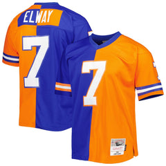 John Elway Denver Broncos 1990 Split Legacy Replica Jersey - Royal/Orange on sale