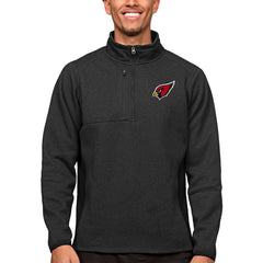 Arizona Cardinals Antigua Course Quarter-Zip Pullover Top - Heathered Black discount