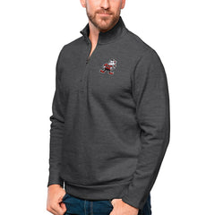 Cleveland Browns Antigua Gambit Quarter-Zip Pullover Top - Heathered Charcoal discount