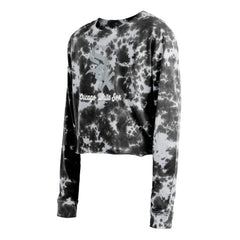 Chicago White Sox Women's Tie-Dye Cropped Long Sleeve T-Shirt Black