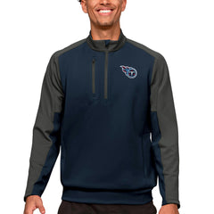 Tennessee Titans Antigua Team Quarter-Zip Pullover Top - Navy for sale