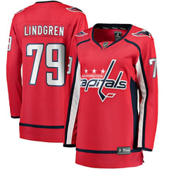Charlie Lindgren Washington Capitals Fanatics Women's Home Breakaway Player Jersey - Red Jerseys