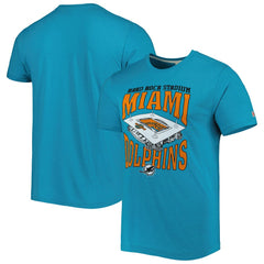 Miami Dolphins Homage Stadium Tri-Blend T-Shirt - Aqua cheap