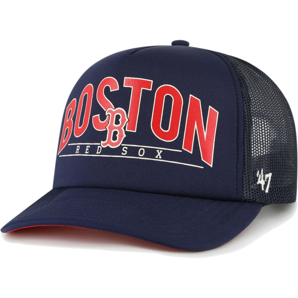 Boston Red Sox Backhaul Foam Trucker Snapback Hat Navy