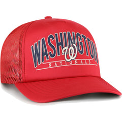 Washington Nationals Backhaul Foam Trucker Snapback Hat Red