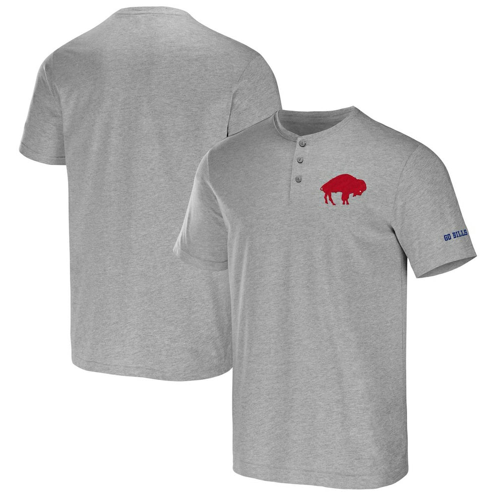 Buffalo Bills NFL x Darius Rucker Collection Henley T-Shirt - Heathered Gray on sale