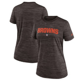 Cleveland Browns Women's Sideline Velocity Performance T-Shirt - Brown discount