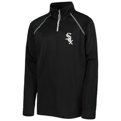 Chicago White Sox Stitches Youth Team Raglan Quarter-Zip Jacket Black