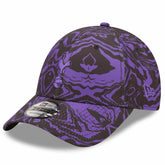 Tottenham Hotspur New Era Allover Print 9FORTY Adjustable Hat Sale - Black/Purple