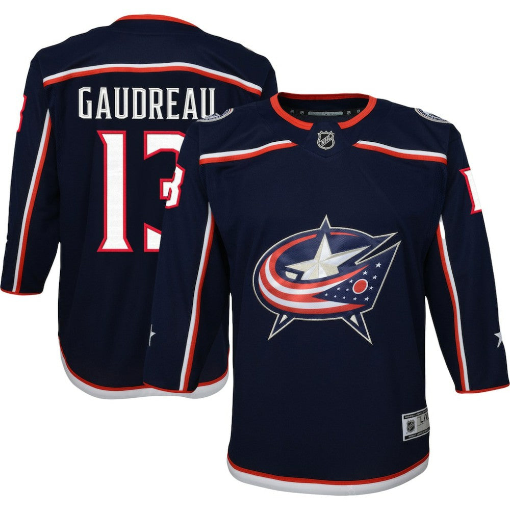 Johnny Gaudreau Columbus Blue Jackets Youth 2022/23 Premier Player Jersey - Navy Jerseys