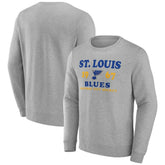 St. Louis Blues Fanatics Fierce Competitor Pullover Sweatshirt - Heather Charcoal Sweatshirts