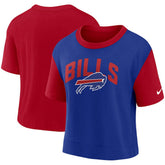 Buffalo Bills Women's High Hip Fashion T-Shirt - Red/Royal sale
