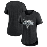 Las Vegas Raiders Women's Local Fashion Tri-Blend T-Shirt - Heather Black outlet