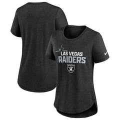 Las Vegas Raiders Women's Local Fashion Tri-Blend T-Shirt - Heather Black outlet