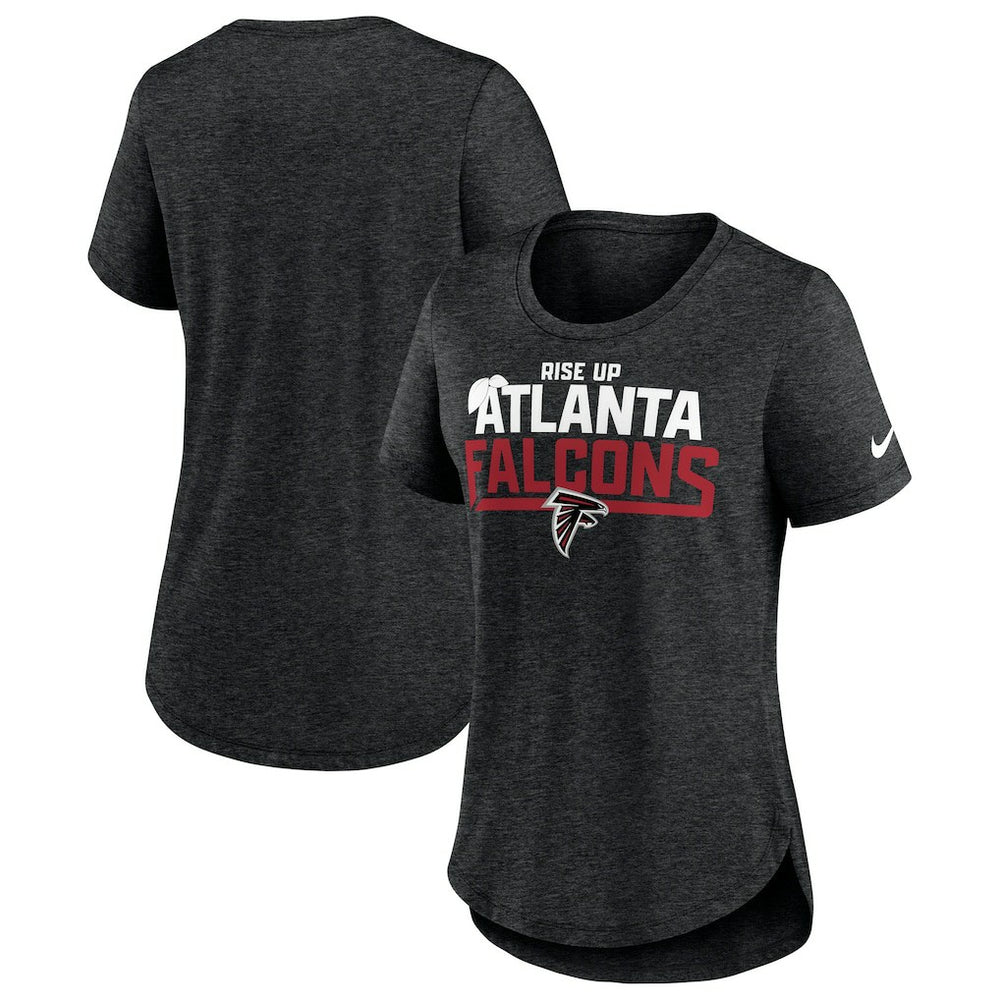 Atlanta Falcons Women's Local Fashion Tri-Blend T-Shirt - Heather Black cheap
