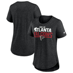 Atlanta Falcons Women's Local Fashion Tri-Blend T-Shirt - Heather Black cheap