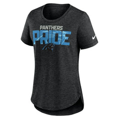 Carolina Panthers Women's Local Fashion Tri-Blend T-Shirt - Heather Black cheap
