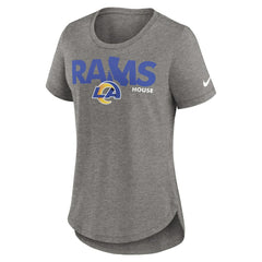 Los Angeles Rams Women's Local Fashion Tri-Blend T-Shirt - Heather Charcoal for sale