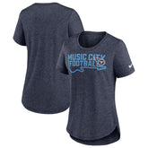Tennessee Titans Women's Local Fashion Tri-Blend T-Shirt - Heather Navy online