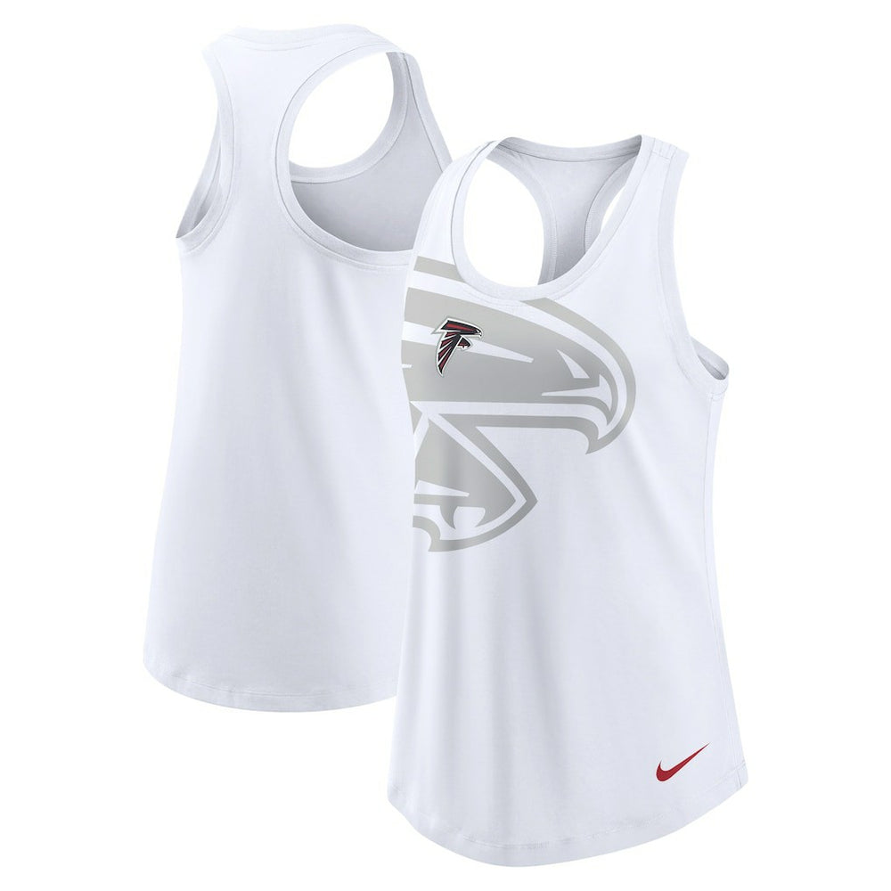Atlanta Falcons Women's Tri-Blend Scoop Neck Racerback Tank Top - White outlet
