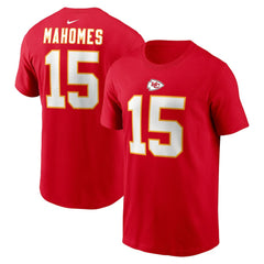 Patrick Mahomes Kansas City Chiefs Player Name & Number T-Shirt - Red on sale