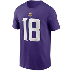 Justin Jefferson Minnesota Vikings Player Name & Number T-Shirt - Purple online