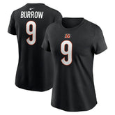 Joe Burrow Cincinnati Bengals Women's Player Name & Number T-Shirt - Black on sale