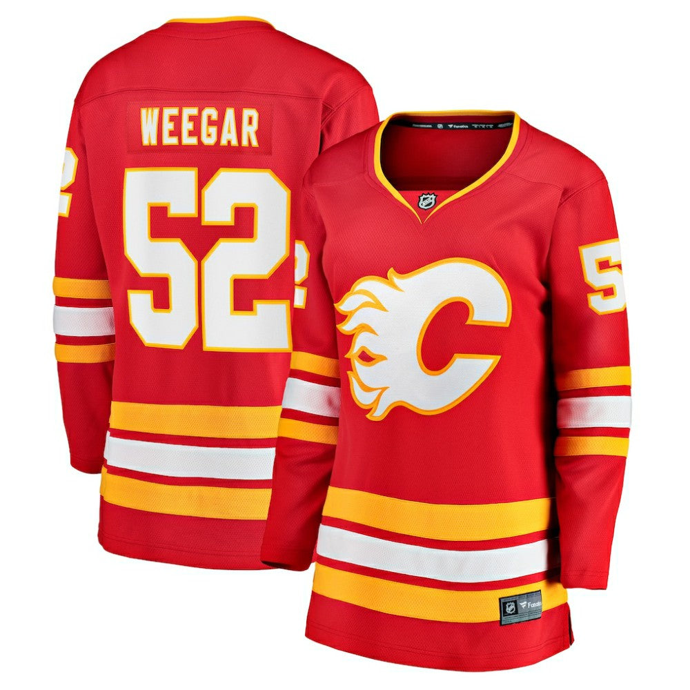 MacKenzie Weegar Calgary Flames Fanatics Women's Home Breakaway Player Jersey - Red Jerseys