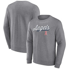 Los Angeles Angels Simplicity Pullover Sweatshirt Heather Gray