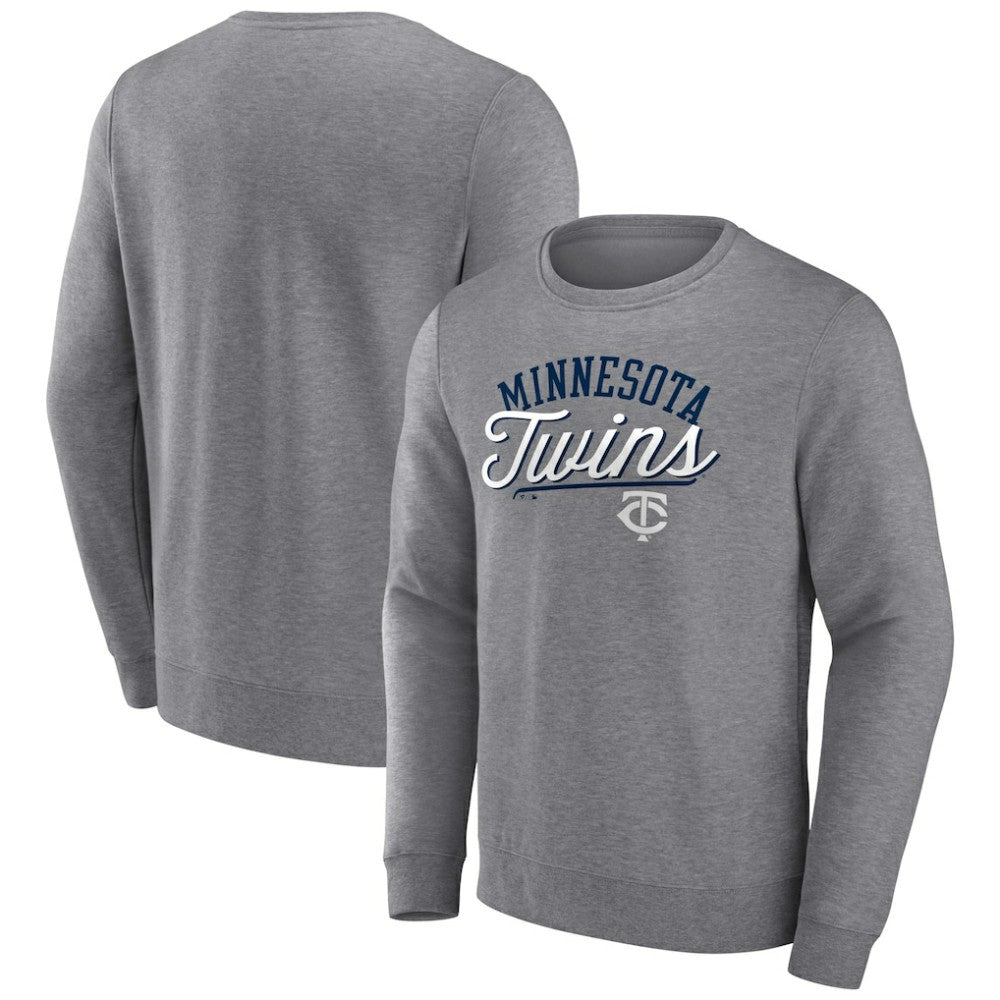Minnesota Twins Simplicity Pullover Sweatshirt Heather Gray