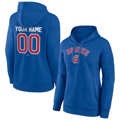 Atlanta Braves Women's Personalized Cooperstown Collection Winning Streak Pullover Hoodie Royal