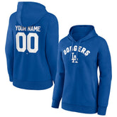 Los Angeles Dodgers Women's Personalized Team Winning Streak Pullover Hoodie Royal
