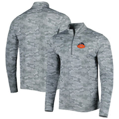 Chicago Bears Antigua Brigade Throwback Quarter-Zip Top - Gray outlet