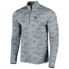 Cleveland Browns Antigua Brigade Throwback Quarter-Zip Top - Gray outlet