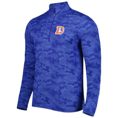 Denver Broncos Antigua Brigade Throwback Quarter-Zip Top - Royal outlet
