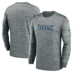 Tennessee Titans Sideline Team Velocity Performance Long Sleeve T-Shirt - Heather Gray outlet