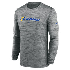 Los Angeles Rams Sideline Team Velocity Performance Long Sleeve T-Shirt - Heather Gray cheap