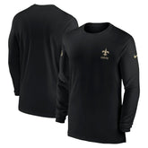 New Orleans Saints Sideline Coach Performance Long Sleeve T-Shirt - Black discount