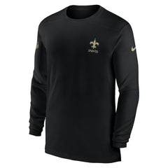 New Orleans Saints Sideline Coach Performance Long Sleeve T-Shirt - Black discount