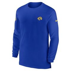 Los Angeles Rams Sideline Coach Performance Long Sleeve T-Shirt - Royal cheap