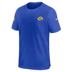 Los Angeles Rams Sideline Coach Performance T-Shirt - Royal discount