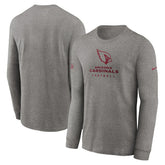Arizona Cardinals Sideline Performance Long Sleeve T-Shirt - Heather Gray cheap