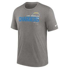 Los Angeles Chargers Team Tri-Blend T-Shirt - Heather Charcoal discount