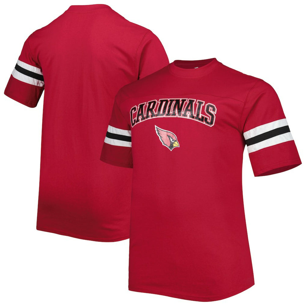 Arizona Cardinals Big & Tall Arm Stripe T-Shirt - Cardinal discount