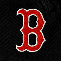 Boston Red Sox Levelwear Women's Verse Asymmetrical Raglan Tri-Blend Quarter-Zip Jacket Black