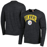 Pittsburgh Steelers Homage Hyper Local Tri-Blend Long Sleeve T-Shirt - Charcoal discount